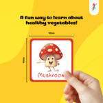 veggy vegetable flashcards - learn now